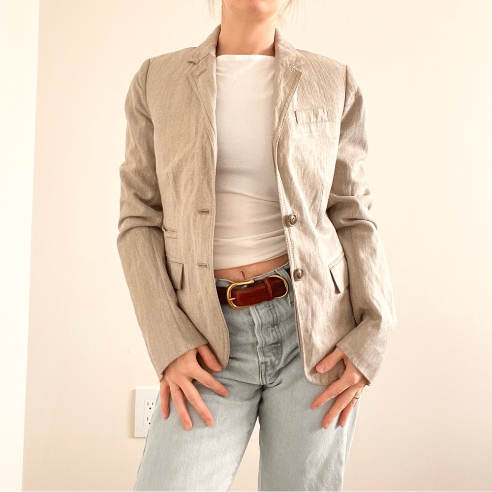 J.Crew Vintage Light Gray Schoolboy Blazer